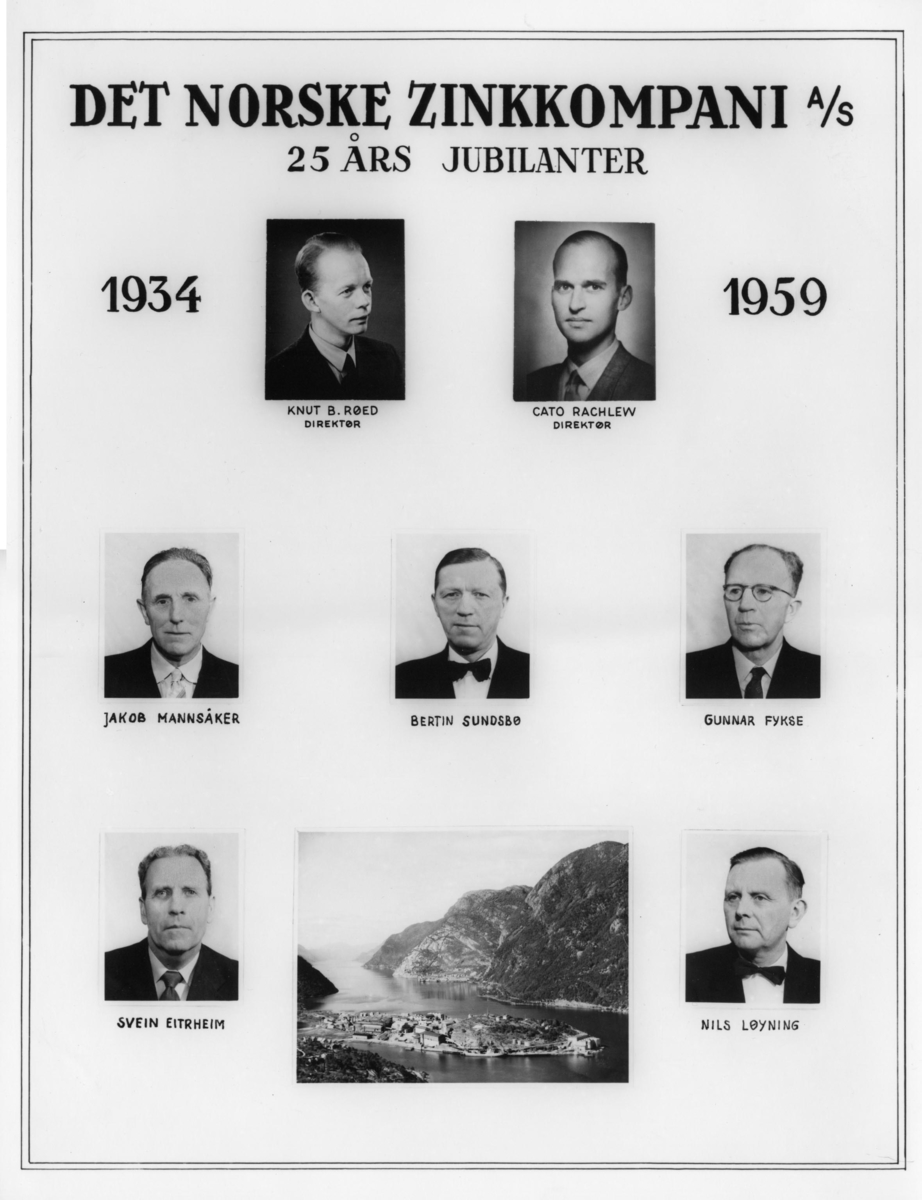 Jubileumsbilete frå Det Norske Zinkkompani A/S 1934-1959