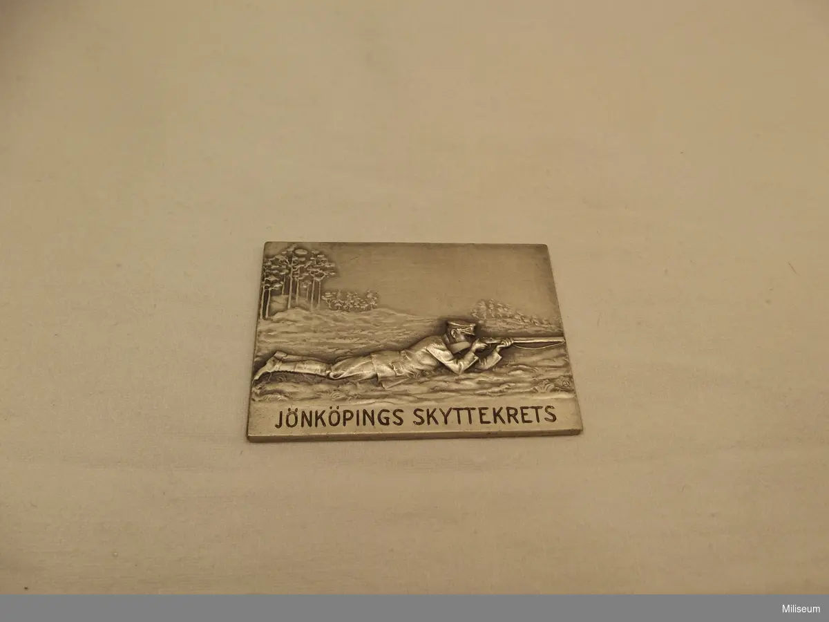 Skytteplakett som pris i mästerskapstävling i fältskjutning 1949