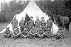 Gruppbild från bivacken vid Örlen, Fagersanna, under sommarmarschen 1931.