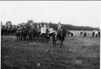 Invigningen av regementets minnessten på Sanna hed den 1 Augusti 1920. K 3 musikkår.