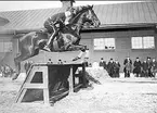 Hoppning på stallplan utanför officersstallet