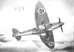 F6 Karlsborg 1949. Flygplan Splitfire.