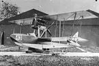 Karlsborg 1920-tal. Flygbåt Savoia inköpt från Italien av Marinens flygväsende år 1920.