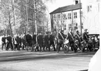 Fallskärmsjägarskolan Karlsborg 1957. Inryckning.