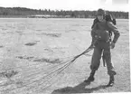 Fallskärmsjägarskolan Karlsborg 1955.Landning