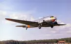 Fallskärmsjägarskolan i Karlsborg 1966.FJS-dagen.Flygplan DC3.