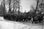 Fallskärmsjägarskolan i Karlsborg 1952.Inryckning.