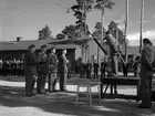 Fallskärmsjägarskolan i Karlsborg 1953.FJS-dagen.Uppställning.