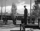 Fallskärmsjägarskolan i Karlsborg 1953.FJS-dagen.Uppställning.