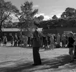Fallskärmsjägarskolan i Karlsborg 1953.FJS-dagen.Uppställning.