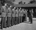 Fallskärmsjägarskolan i Karlsborg 1953.FJS-dagen.Utdelning Örnen.