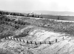 Damplokomotiv nr. 5 på "Mo Bank" nord for Frogner; en fyllin