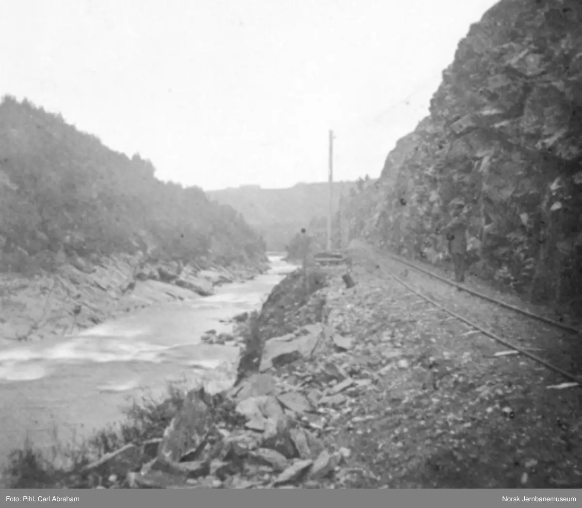 Jernbanelinjen langs Gulfossen