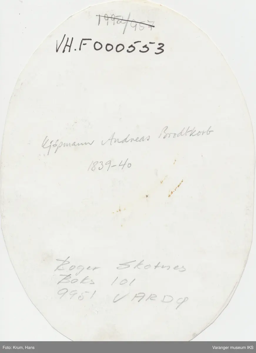Portrett, Andreas Esbensen Brodtkorb