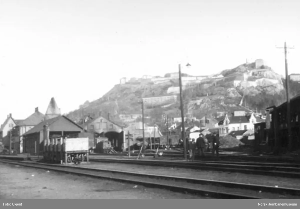 Halden stasjon med lokstallområdet