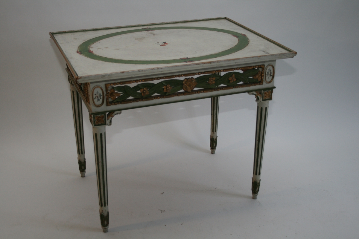 blomster, blader, medaljonger