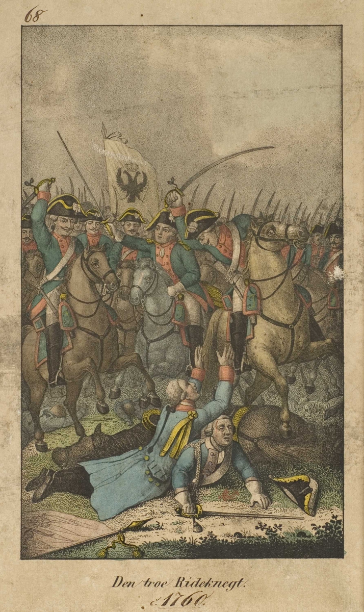 Veggplansje med historiske og bibelske motiver.