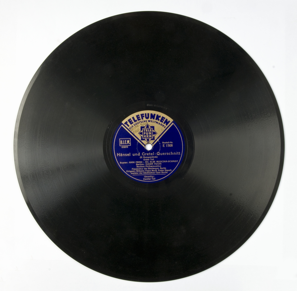 78-plate med klassisk musikk.
Hansel und Gretel, Humperdinck