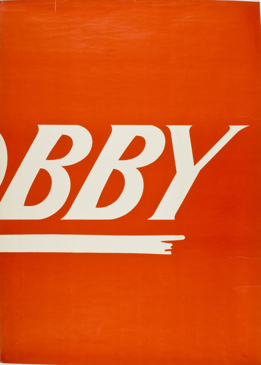 Reklameplakat for Hobby i tre deler.