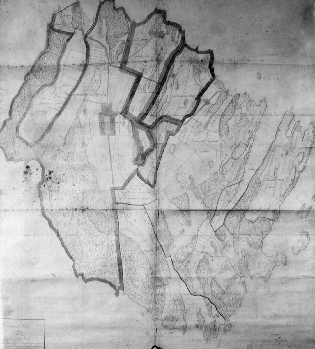 Bygdøy, Oslo. Kart fra 1801..
