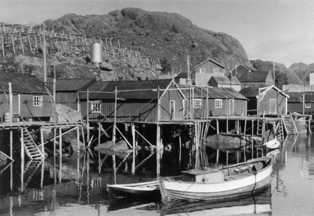 Nusfjord, Flakstad, Nordland. Fra dr. Eivind S. Engelstads storgårdsundersøkelser 1951.