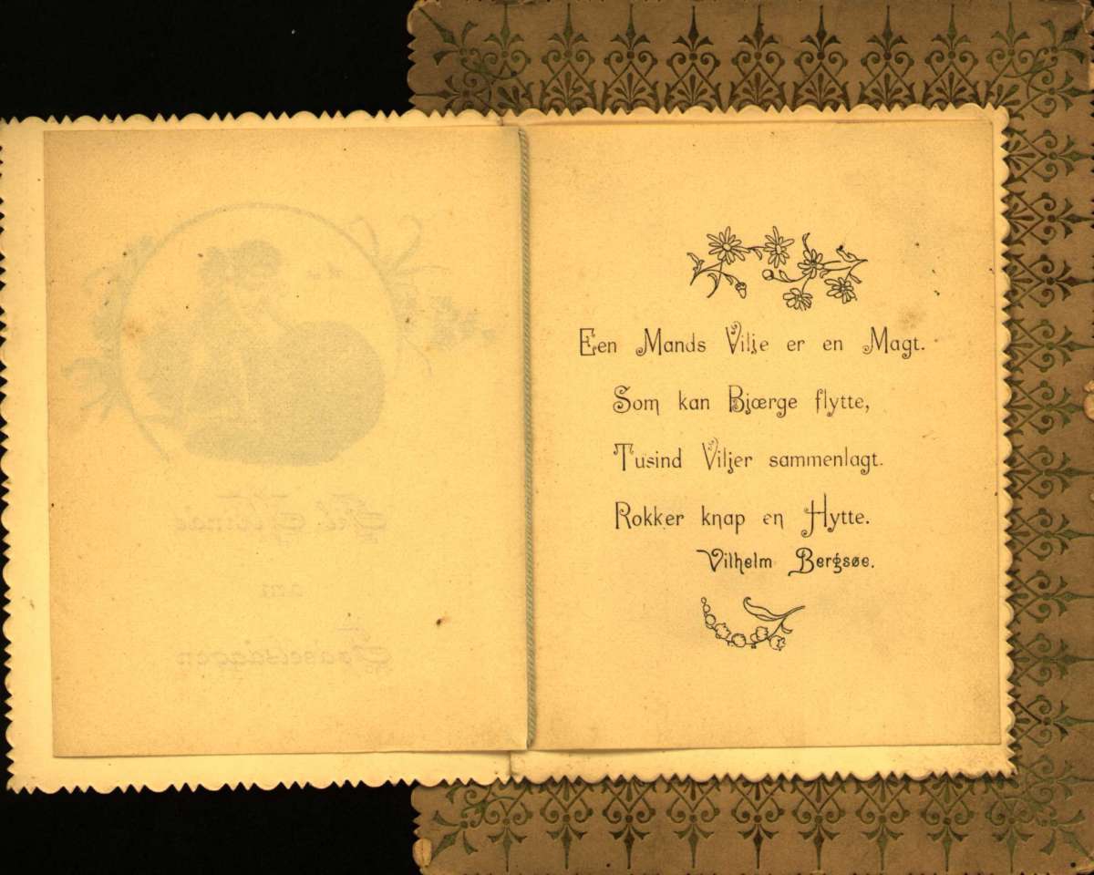 Postkort, Gratulasjonshilsen. Datert 21.01.1895.