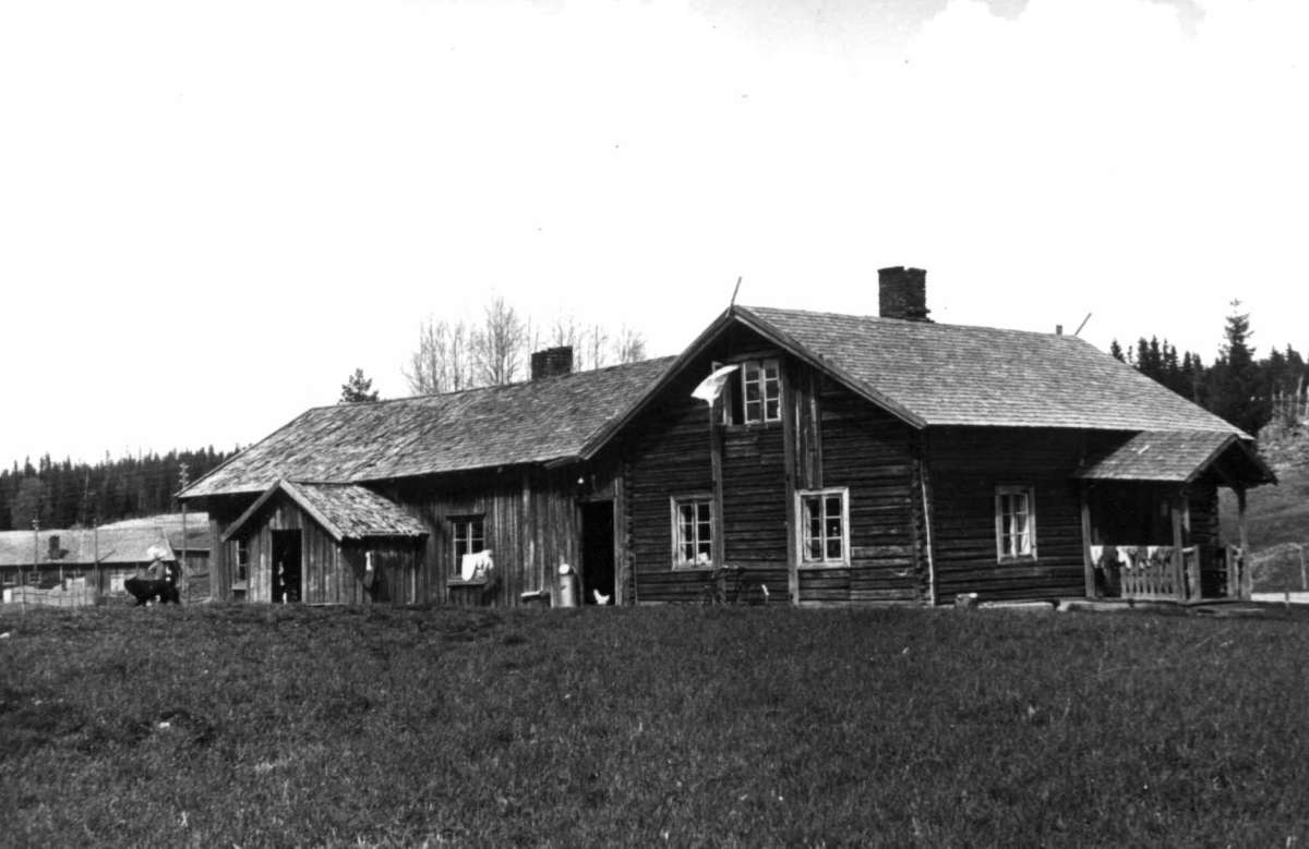 Østenheden, Trysil, Hedmark 1950. Stuer og gårdsplass.