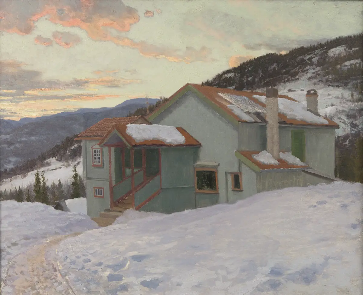 Maleri av Hagan ca 1900 . 