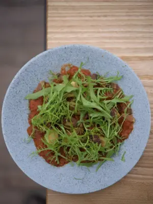 En lekker rett fra Gartneriet spiseri. 