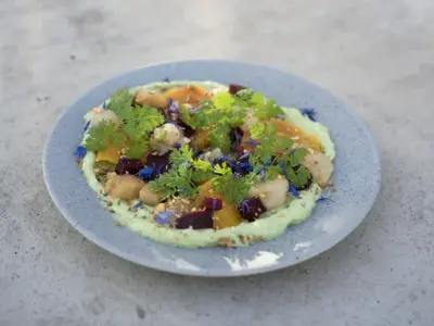 En lekker rett fra Gartneriet spiseri. 