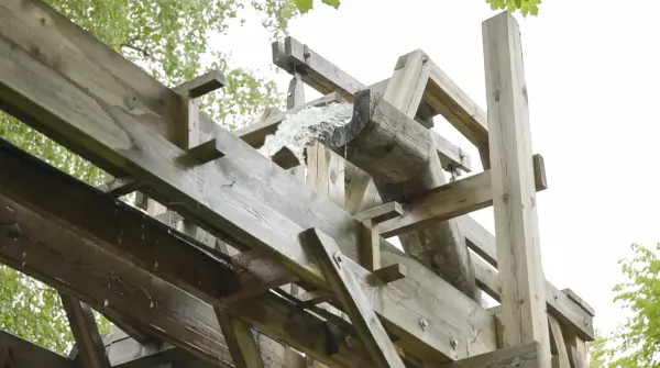 Bilde av den ene vannkraftmodellen på Labroområdet. 