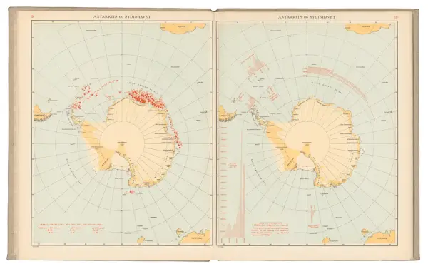 Atlas over Antarktis og Sydishavet, 1936