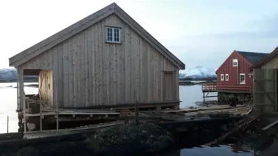 Ferdig brygge sett fra en kortveggen