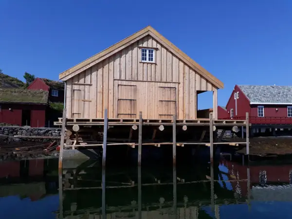 Ferdig brygge, sett fra sjøsiden