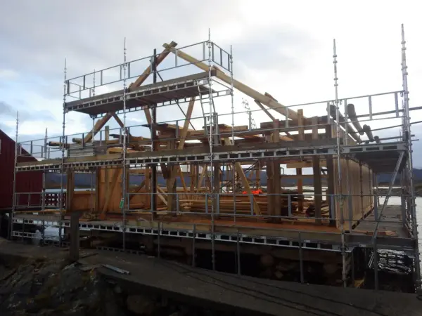 Brygge under oppsetting