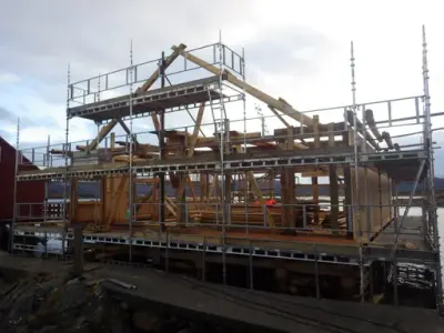 Brygge under oppsetting