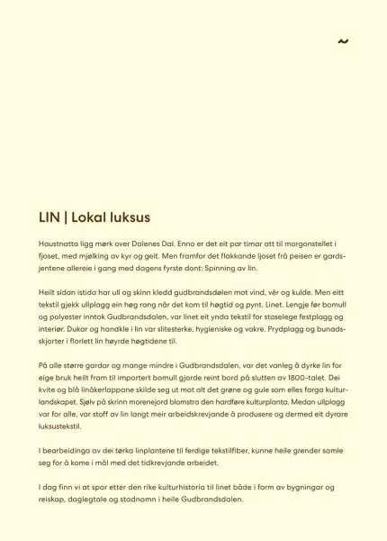 LIN Plakat Lokal luksus