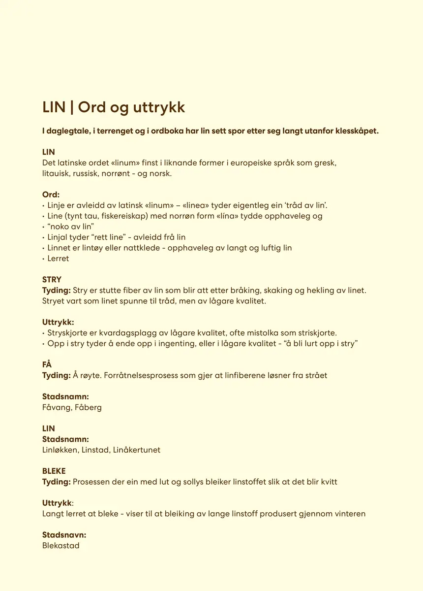 LIN Plakat Ord Uttrykk