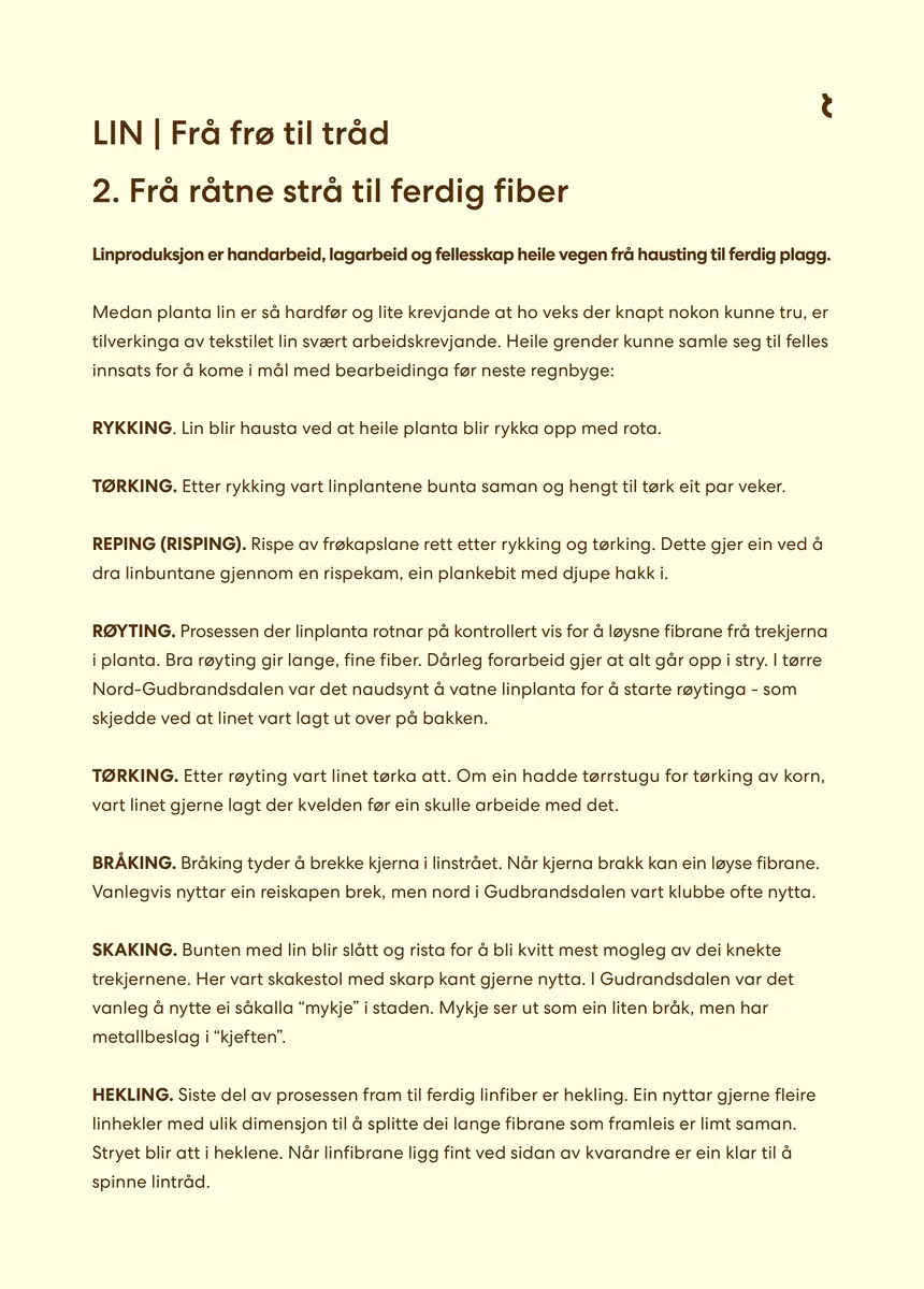 Plakat LIN Prosess Strå Fiber