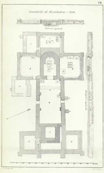 Plantegning over Mariakirken.