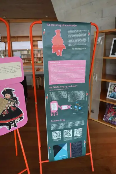 Detaljar frå utstillinga kva er ei ordbok