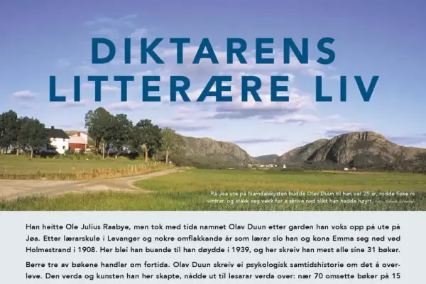 Plansje frå utstillinga.