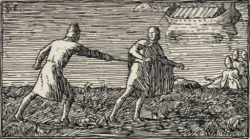 Her skal du få kjenne en bjarkøying, Karle