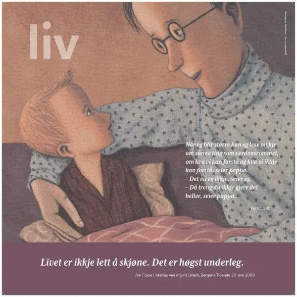 Plansje med teksten liv og ein illustrasjon frå boka Kant