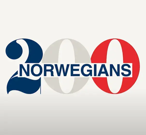 Logo med tekst 200 Norwegians