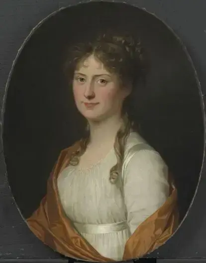 Portrett av Elisabeth Sophie Chrystie, født Krefting, malt av Jens Juel i 1801. Maleriet er malt med olje på lerret og er fra 1800-tallet.