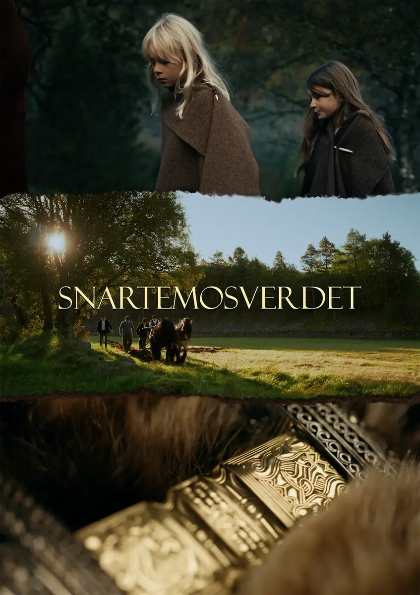 sverd, barn og teksten "Snartemosverdet"