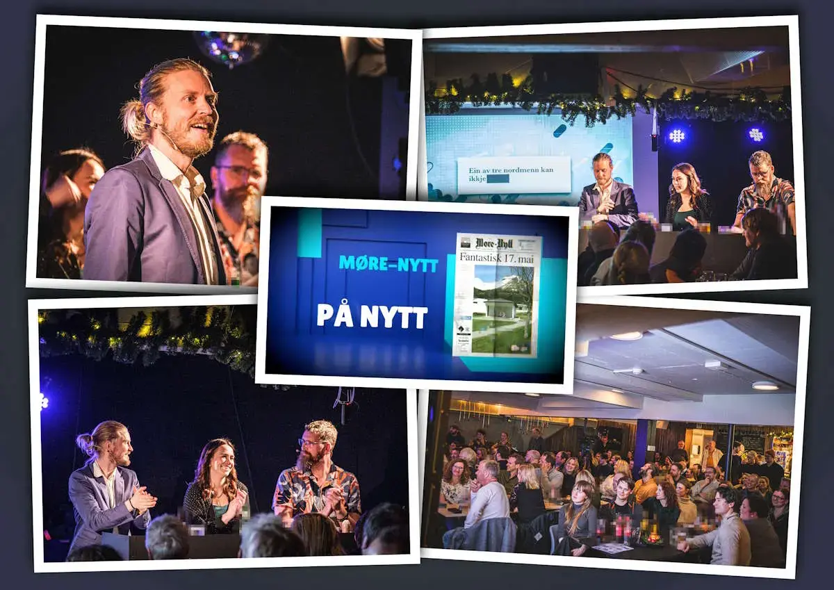 fire bilder frå tidlegare framføringar av Møre-Nytt på nytt