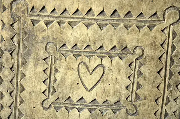 karvsnitt med hjärta i mitten