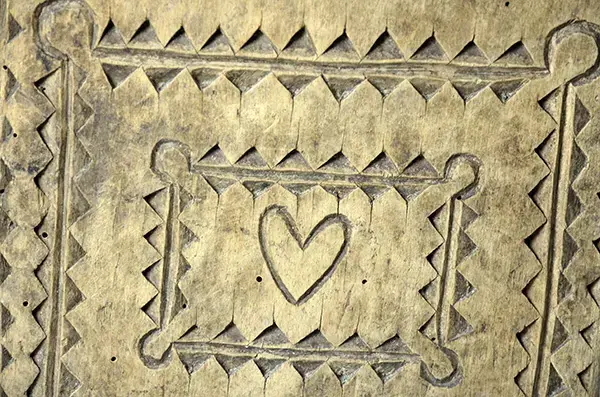 karvsnitt med hjärta i mitten